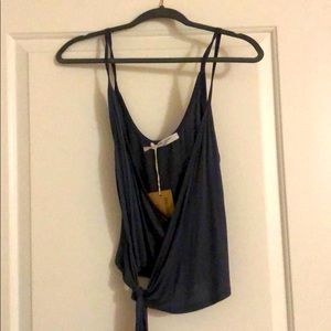 LULUs Navy blue wrap tank